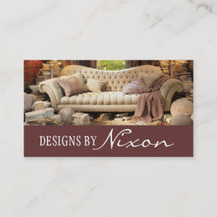 Tarjeta De Visita Tienda de muebles de diseñador de interiores y ext