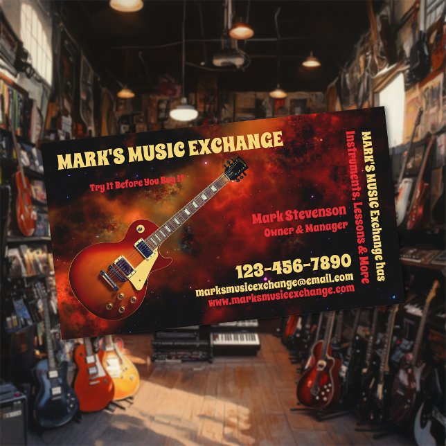Tarjeta De Visita Tienda de música (Subido por el creador)