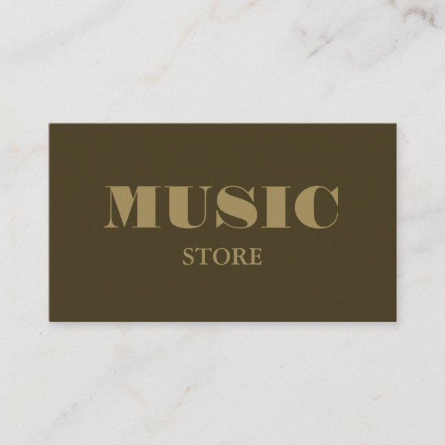 Tarjeta De Visita Tienda de música elegante (Anverso)