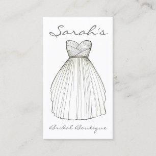 Tarjeta De Visita Tienda de novias con traje de boda
