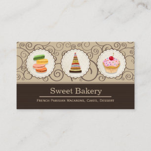 Tarjeta De Visita Tienda de pasteles de macarrones franceses