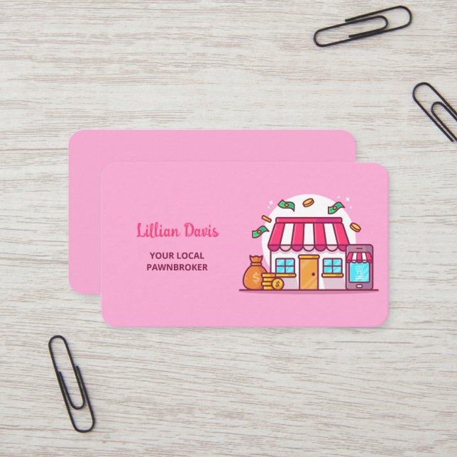 Tarjeta De Visita Tienda de peones (Anverso/Reverso In Situ)