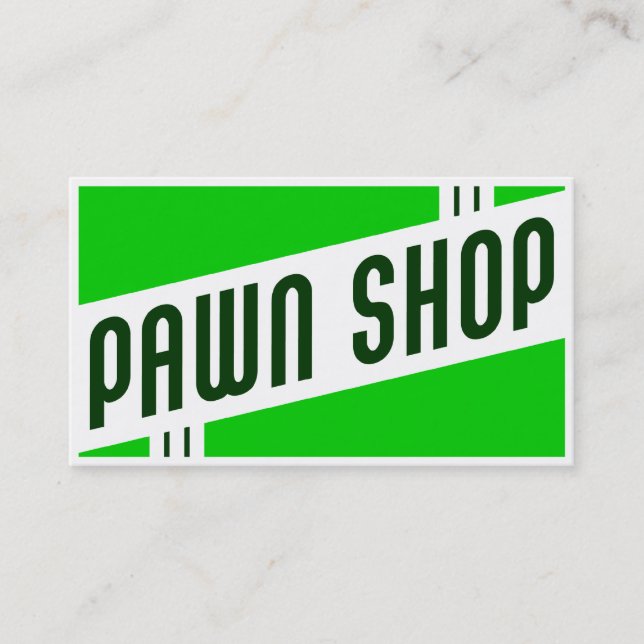 Tarjeta De Visita tienda de peones retro (Anverso)