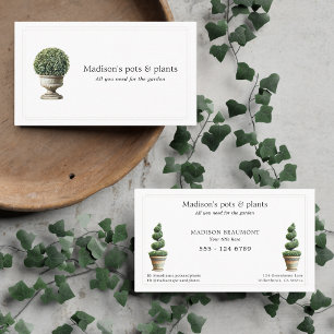 Tarjeta De Visita Tienda de Plantas Maceta Elegante Planter Acuarela