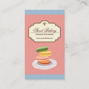 Tarjeta De Visita Tienda de postres personalizado parisina de Macaro