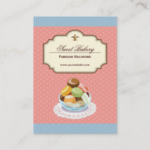 Tarjeta De Visita Tienda de postres personalizado parisina de Macaro