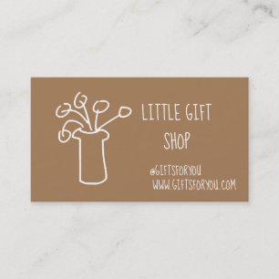 Tarjeta De Visita Tienda de regalos negocios modernos y sencillos