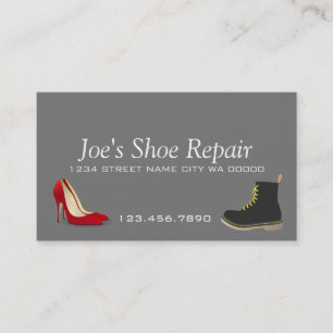 Tarjeta De Visita Tienda de reparación de zapatos