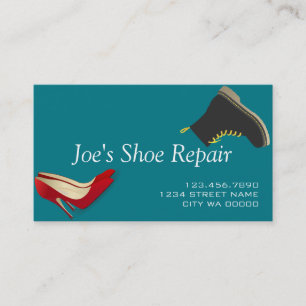 Tarjeta De Visita Tienda de reparación de zapatos
