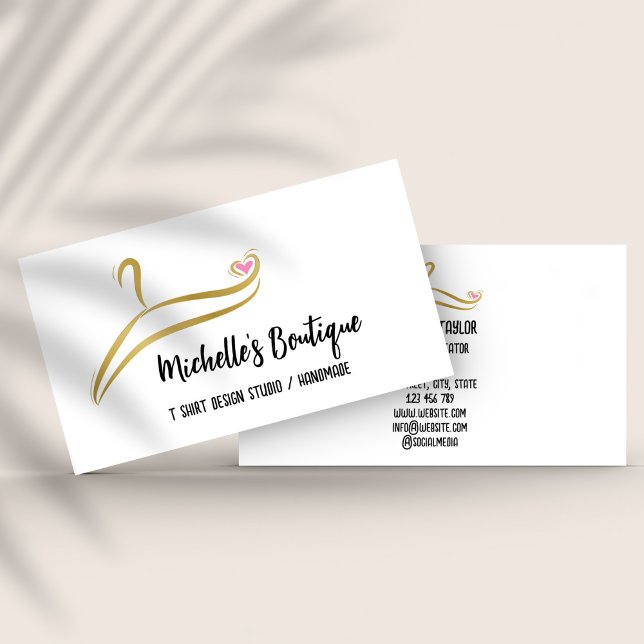 Tarjeta De Visita Tienda de ropa de ropa para camisetas (Subido por el creador)