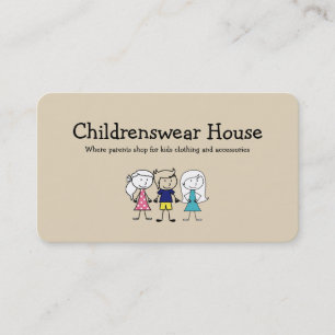 Tarjeta De Visita Tienda de ropa para niños