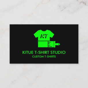 Tarjeta De Visita Tienda de ropa personalizada neon verde