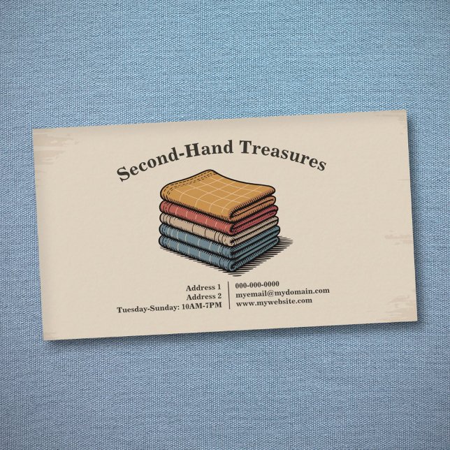 Tarjeta De Visita Tienda de segunda mano (Thrift Store Business Card)