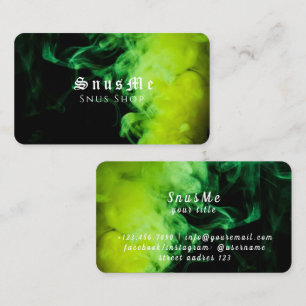 Tarjeta De Visita Tienda de Snus Tabaco Vape Humo Aceite de CBD