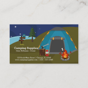 Tarjeta De Visita Tienda de suministro de camping