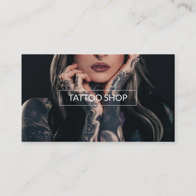 Tarjeta De Visita Tienda de tatuajes (Anverso)