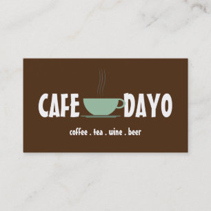 Tarjeta De Visita Tienda de té de taza de café Vino Cerveza Café