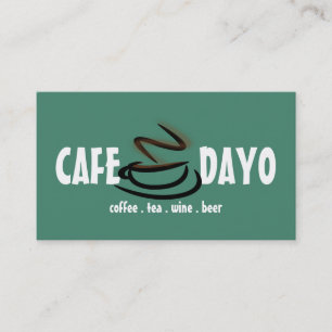 Tarjeta De Visita Tienda de té de taza de café Vino Cerveza Café