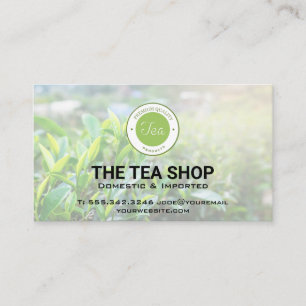 Tarjeta De Visita Tienda de té   Plantas de té