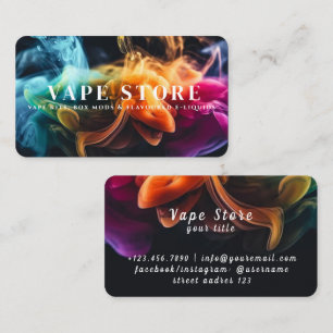 Tarjeta De Visita Tienda de Vape de tabaco de cigarrillos