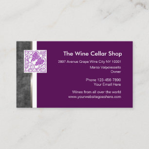 Tarjeta De Visita Tienda de vinos