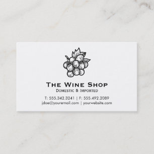 Tarjeta De Visita Tienda de vinos