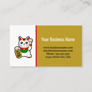 Tarjeta De Visita Tienda del gato de la suerte