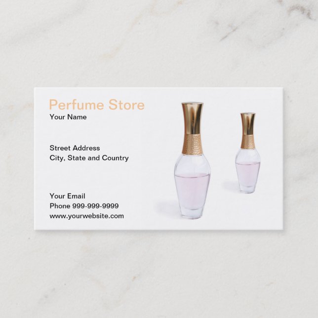 Tarjeta De Visita tienda del perfume (Anverso)