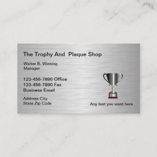Tarjeta De Visita Tienda del trofeo y de la placa