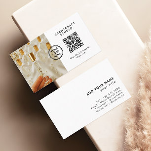 Tarjeta De Visita Tienda en línea con código QR minimalista moderno