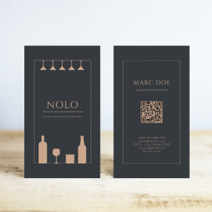 Tarjeta De Visita Tienda o bar de licores Nolo (sin alcohol y con ba