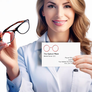 Tarjeta De Visita Tienda Optometrista Y Óptica Moderna