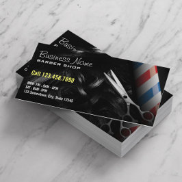 Tarjeta De Visita Tienda profesional de barbería Silver Scissor