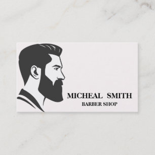 Tarjeta De Visita Tienda simple Minimalista de peluquería en blanco 