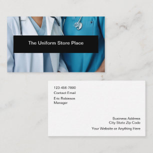 Tarjeta De Visita Tienda Uniforme de Escrutinio Médico