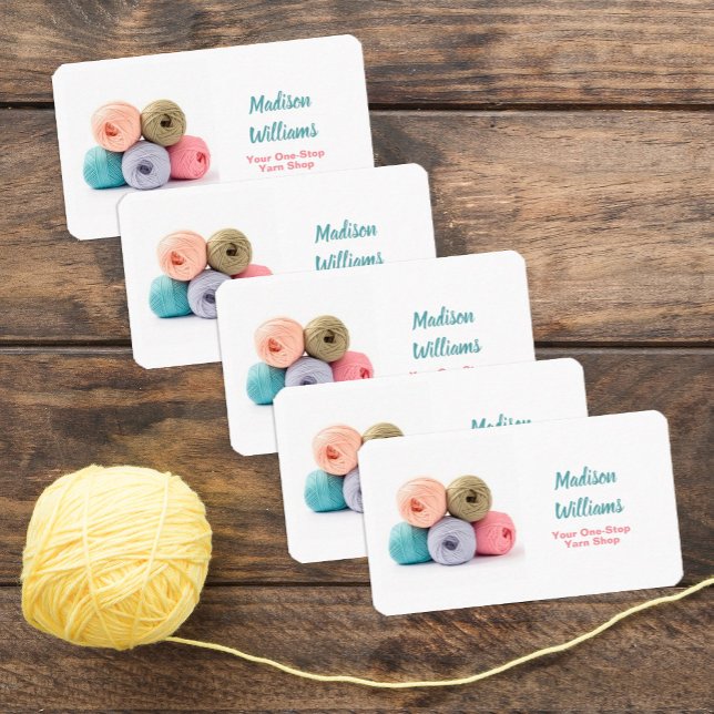Tarjeta De Visita Tienda Yarn hecha a mano (Yarn Business Cards)