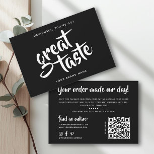 Tarjeta De Visita Tienes muy buen gusto código qr gracias