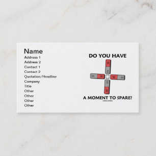 Tarjeta De Visita ¿Tienes Un Momento Para Ahorrar? Física