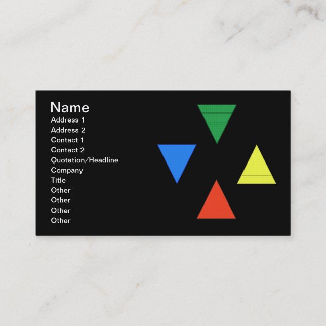 Tarjeta De Visita Tierra de agua de incendio aéreo (Anverso)