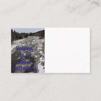 Tarjeta De Visita Tierra de Maravillas del Invierno