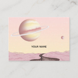 Tarjeta De Visita Tierra y planeta desolados.