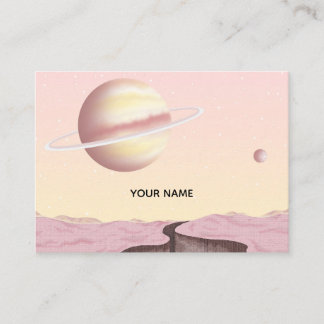 Tarjeta De Visita Tierra y planeta desolados.