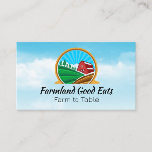 Tarjeta De Visita Tierras agrícolas   Paisaje de Barn