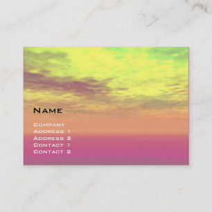 Tarjeta De Visita TIERRAS VIRTUALES / Nubes amarillas, rosadas, viol