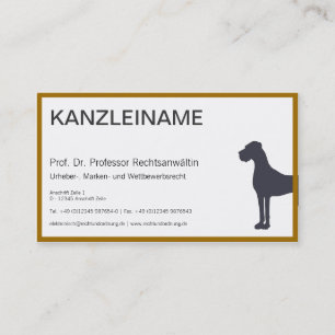 Tarjeta De Visita Tierrechtsanwalt Visitenkarte