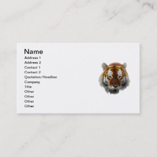 Tarjeta De Visita Tiger Fractal