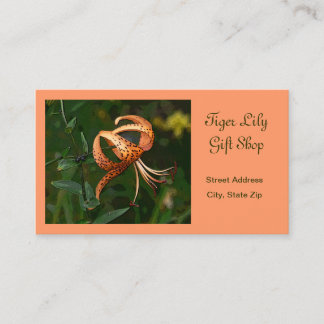 TARJETA DE VISITA "TIGER LILY" (FLORAL, FOTO). ¡PERSONALIZABLE
