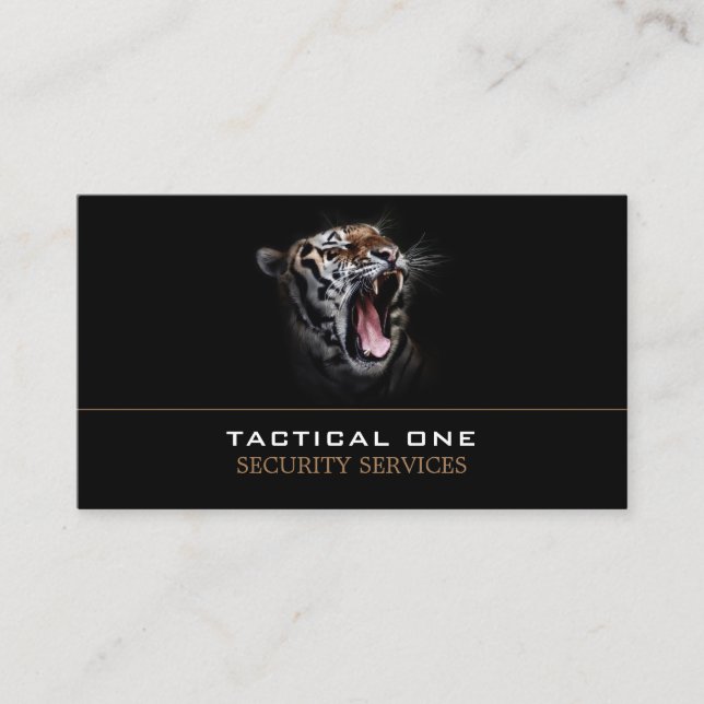 Tarjeta De Visita Tiger Roar, Servicio de Seguridad (Anverso)