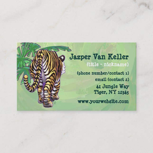 Tarjeta De Visita Tiger Stationery (Anverso)