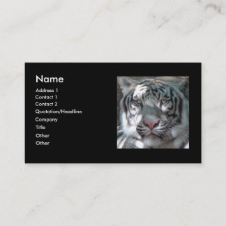 Tarjeta De Visita Tigre blanco Bengala